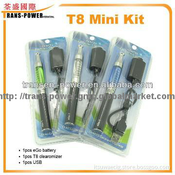 Newest E Cig new atomizer hottest selling T8 electronic cigarette
